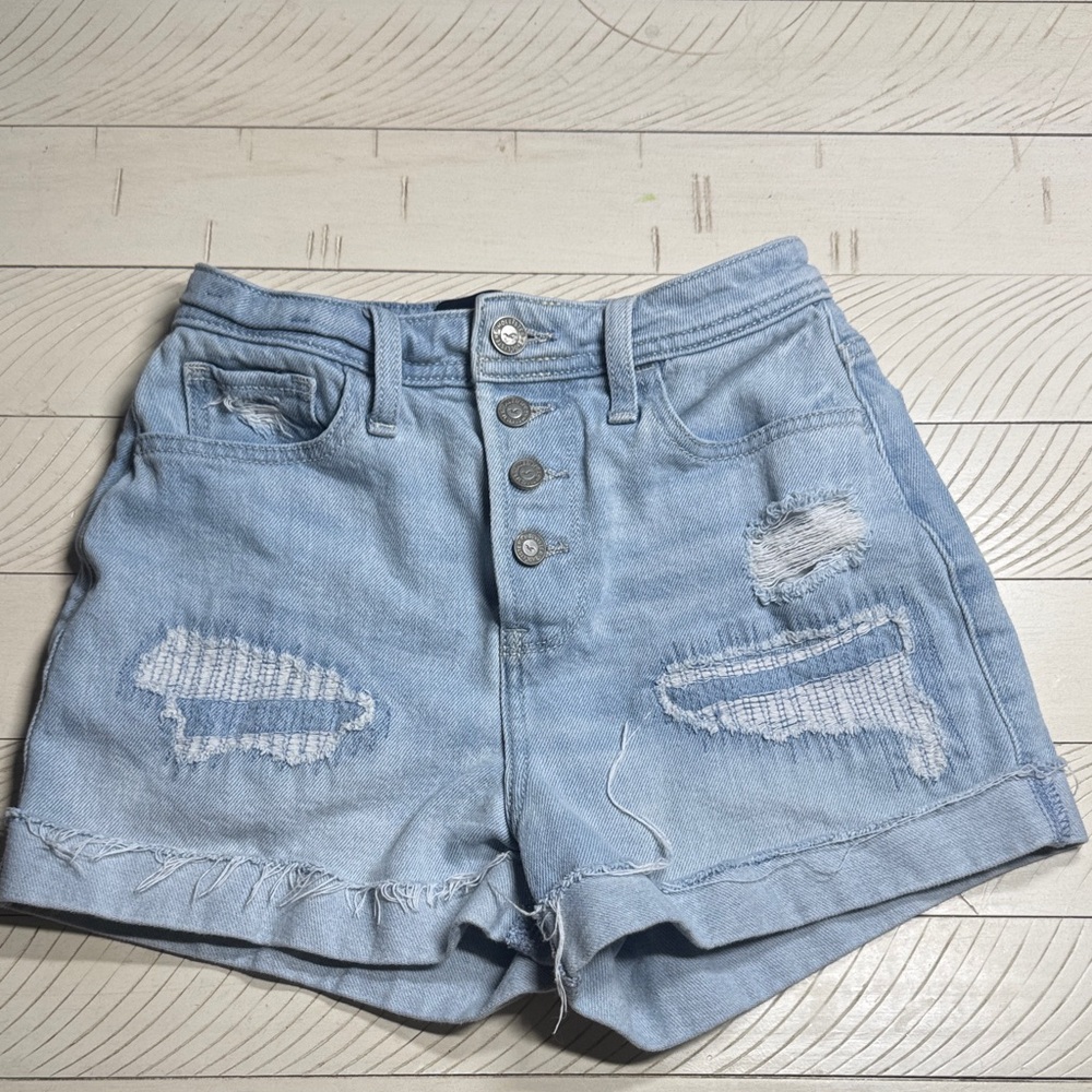 Hollister Light Blue Jean Shorts